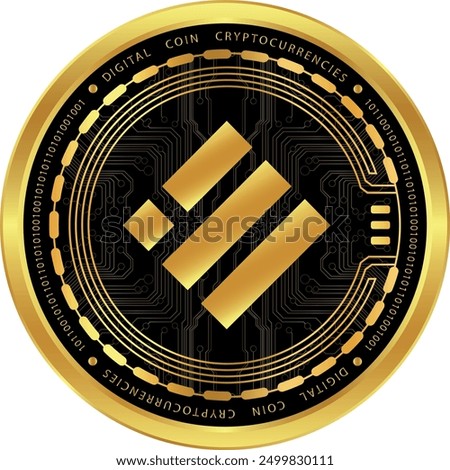 binance usd-busd cryptocurrency illustrations on abstract background. 3d illustrations.