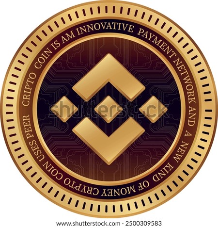 binance-bnb cryptocurrency illustrations on abstract background. 3d illustrations.