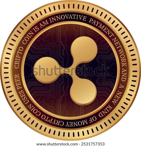 ripple-xrp coin vector illustrations on transparent background. 3d illustration