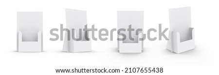 Cardboard Pocket Display Counter 3D Rendering Foto stock © 