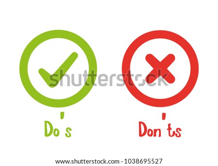 Do's and Don'ts icon Foto stock © 