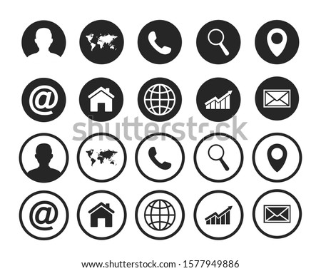 Contact us icons. Web icon set