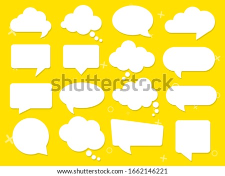 Vector speech clouds chat bubble icon. Vector illustration