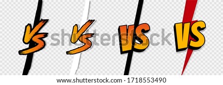 VS. Versus letter logo. Battle vs match, game Stok fotoğraf © 