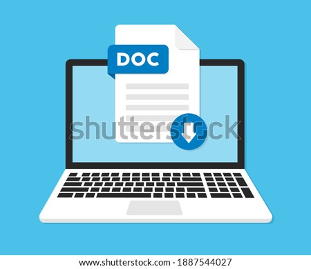 Document file icons. Doc vector icon