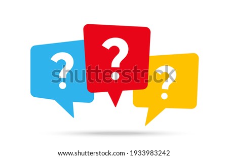 Message box with question mark icon Foto stock © 
