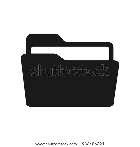 Flat folder icon vector illustration