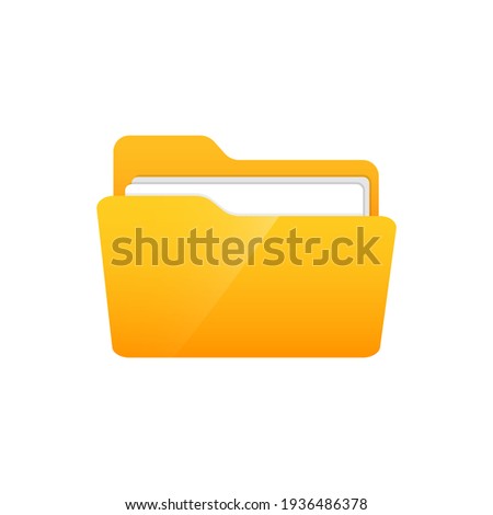 Flat folder icon vector illustration
