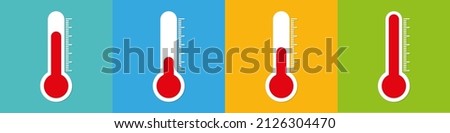 Thermometer celsius or fahrenheit thermometers measuring icon