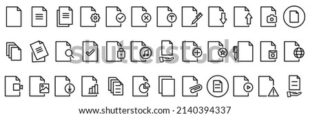 Simple set documents icon vector icons
