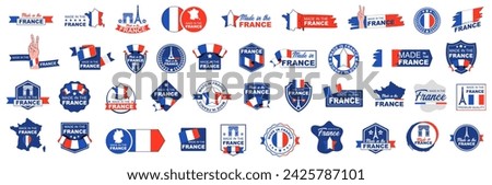 Made in France with flag set icon