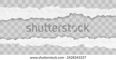 Realistic vector torn paper with ripped edges with space for text. vector illustration