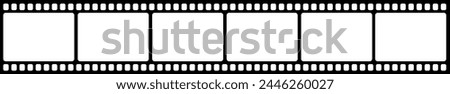 Vector blank cinema film strip.