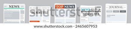 Daily newspaper journal, business promotional news icon