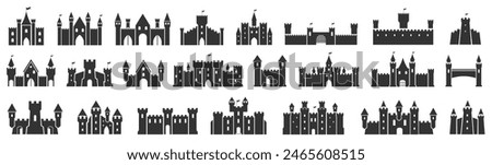 Vector medieval, castle icon set.