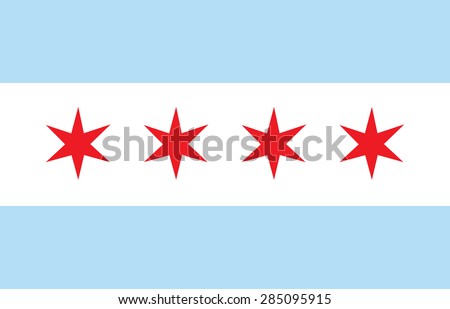 Chicago vector flag