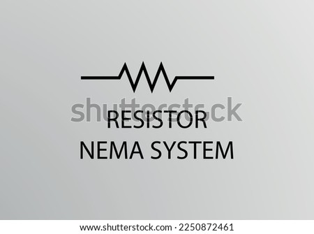 Resistor Nema System Symbol, Vector symbol design. Engineering Symbols.