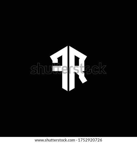 rd logo monogram with shield shape design template Stock fotó © 