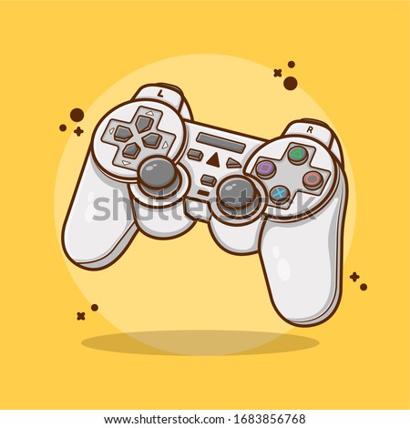Joystick Controller, Analog Joystick, and Game Pad Stick Vector Illustration. Flat Cartoon Style Suitable for Sticker, Wallpaper, Icon, etc.