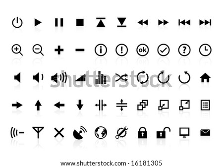 Icons for multimedia Interface.