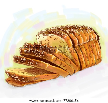 Vector Hand Drawn Bread