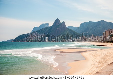 Similar – Foto Bild Menschenleerer Strand in Rio de Janeiro, Brasilien