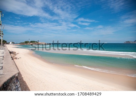 Similar – Foto Bild Menschenleerer Strand in Rio de Janeiro, Brasilien