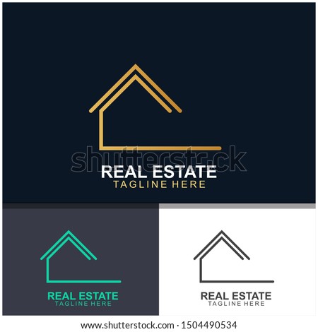 Real estate logo design.  modern and elegant style design. bussines logo design template