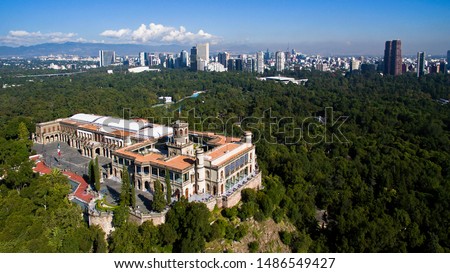 Chapultepec castle view from above. Mexico city. Foto stock © 