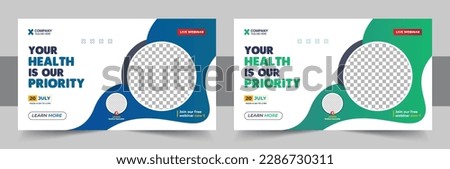 Medical healthcare video thumbnail or web banner video thumbnail, Medical healthcare, fitness training, exercise Editable youtube thumbnail, Video thumbnail templat, medical hospital promotion banner