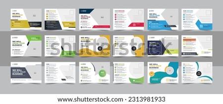 Creative modern corporate business postcard EDDM design template, amazing and modern postcard design, stylish corporate postcard design layout. digital marketing agency eddm postcard design