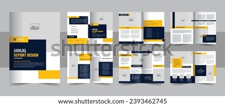 Corporate business Annual report template with cover, back and inside pages, Company Profile Brochure or business profile Layout. Design annual report, cover, vector template brochures, flyer
