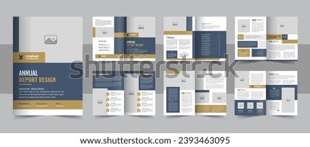 Brochure creative design. Multipurpose template with cover, back and inside pages. Trendy minimalist flat geometric design. Vertical a4 format., Company Profile Brochure or business profile Layout