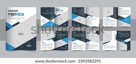 Corporate business presentation guide brochure template with cover, Brochure creative design. Multipurpose template with cover, back and inside pages. Trendy minimalist flat geometric design