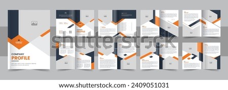 Brochure creative design. Multipurpose template with cover, back and inside pages. Trendy minimalist flat geometric design, minimal business portfolio brochure design, annual report vector