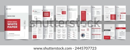 Creative corporate white paper, white paper layout design, Company brochure design template. white paper or white paper layout design