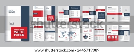 Creative corporate white paper, white paper layout design, Company brochure design template. white paper or white paper layout design vector