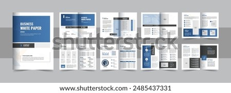 Corporate business white paper template, white paper design or Company white Paper brochure design layout. White paper Template