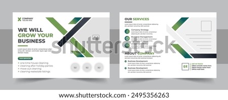 Corporate postcard design template or amazing and modern eddm postcard design template layout. Corporate real estate postcard template design, Modern and Elegant postcard template for home sale