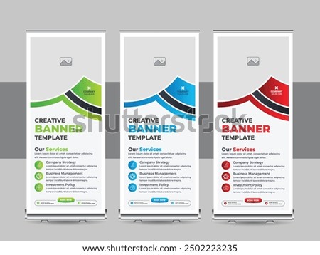 Business rollup banner template, advertisement, pull up banner. Business Marketing rollup banner design, corporate Business rollup banner template design. Digital marketing agency rollup