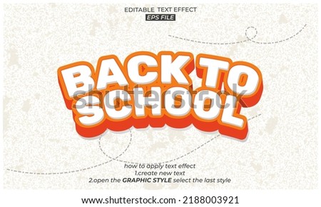 back to school text effect, font editable, typography,  