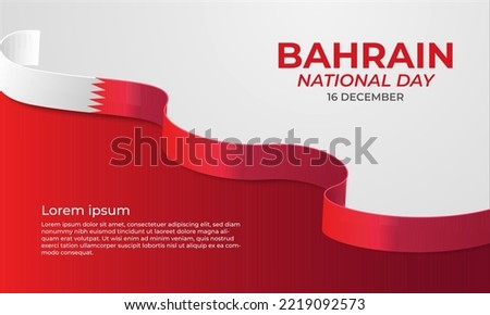 Bahrain national day celebration banner template with flag