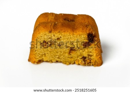 Similar – Image, Stock Photo Apricot pie with one sliced piece. Top view of a lattice crust pie