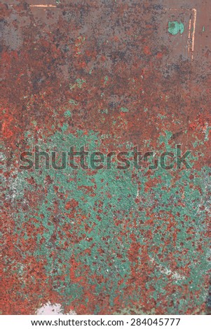 The texture of the old and rusty bank vault