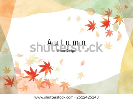 Watercolor Autumn leaves dancing in the wind in many colors