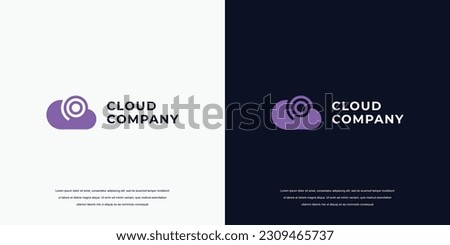 letter O cloud icon logo design