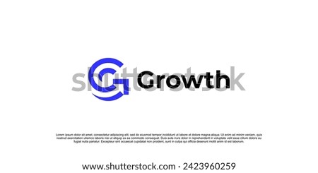 growth logo design letters G. Abstract arrow shape logo design