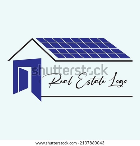 Real estare, roof, construction logo design in vector format Foto stock © 