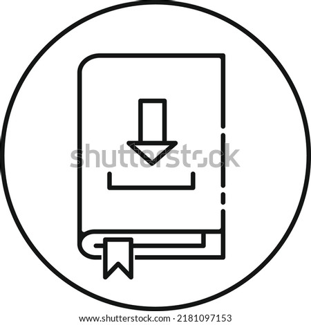 Ebook icon for logo design and sign or symbol, vector format.