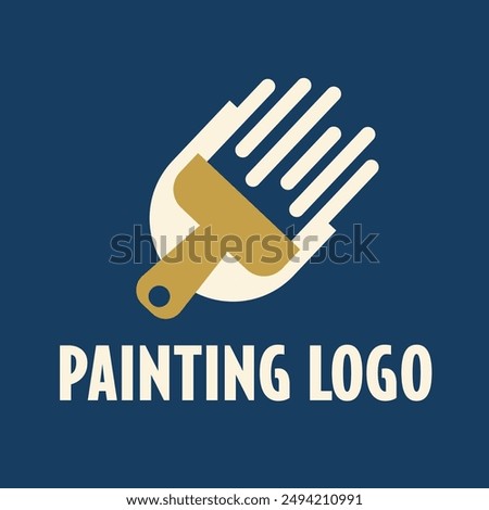 Logo for Painting product or painter business. EPS vector file with scalable and editable formats. 